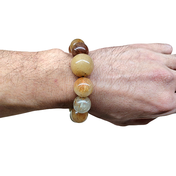 Rutilated Quartz Crystal - Big Small L Size Hand