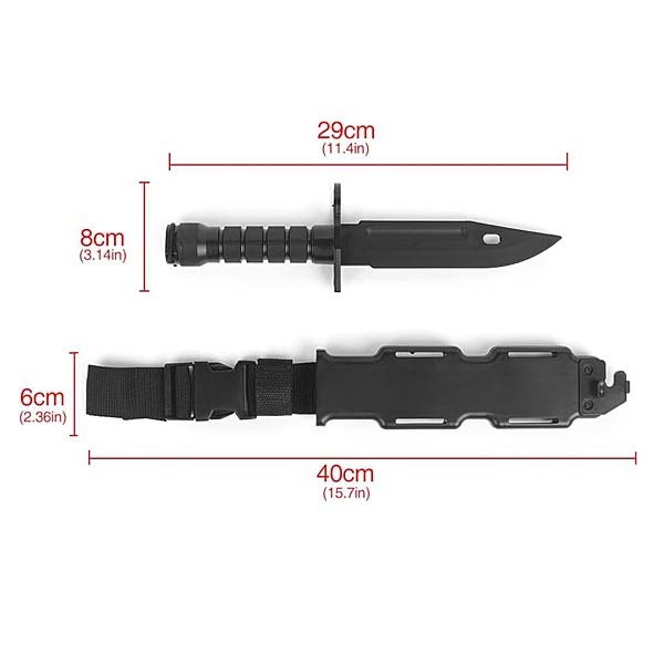 Plastic Replica Toy U.S. Army M9 Bayonet Knife Size