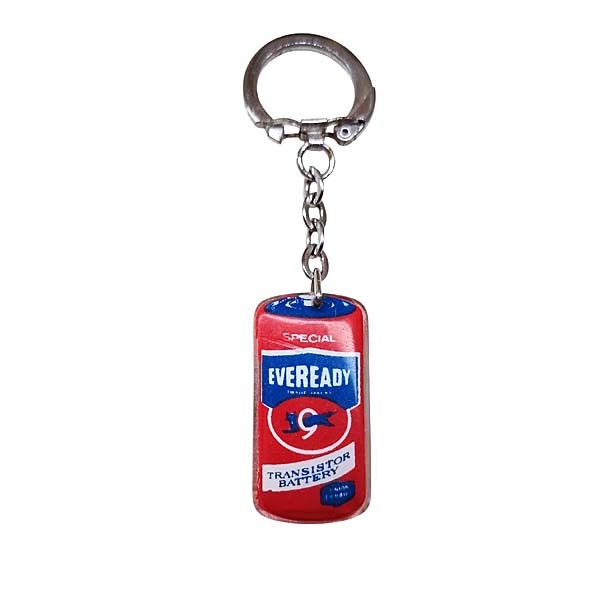 60s Vintage Eveready Battery Keychain
