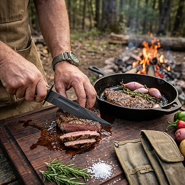 Ka-Bar 5011 Foliage Green Utility Knife Camping Cooking
