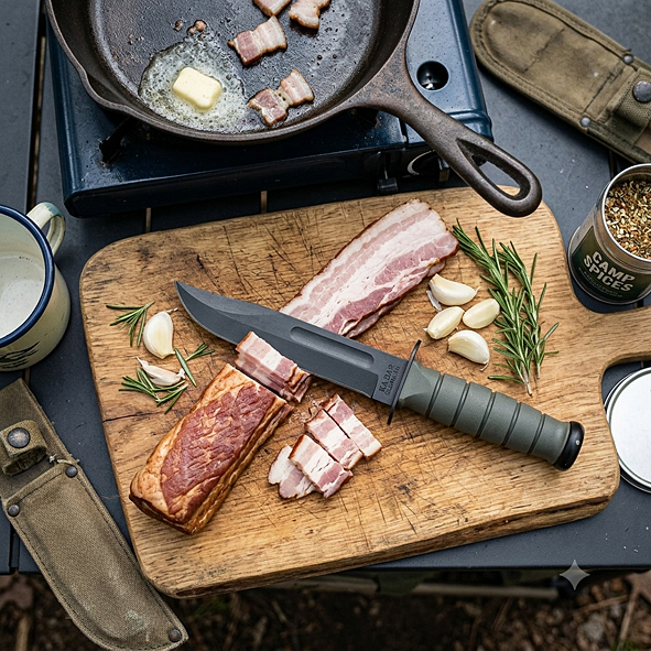 Ka-Bar 5011 Foliage Green Utility Knife Camping Cooking 2