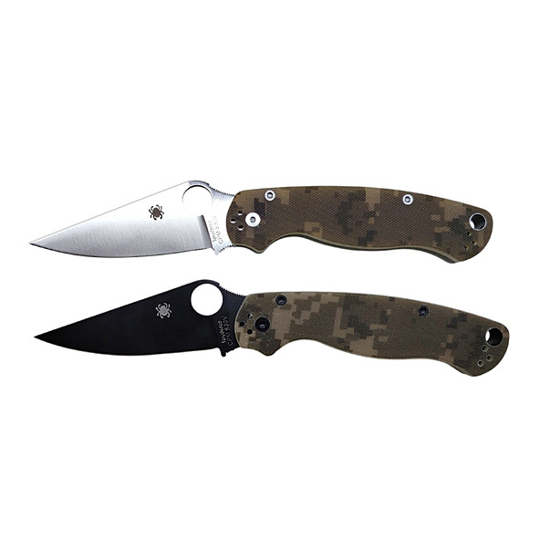 Spyderco Para Military 2 Folding Knife Digital Camo G10 Front