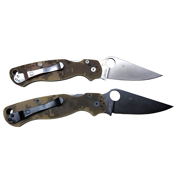 Spyderco Para Military 2 Folding Knife Digital Camo G10 Back