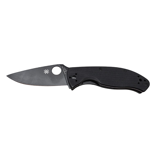 Spyderco Tenacious G10 Folding Knife Black C122GBBKP Front