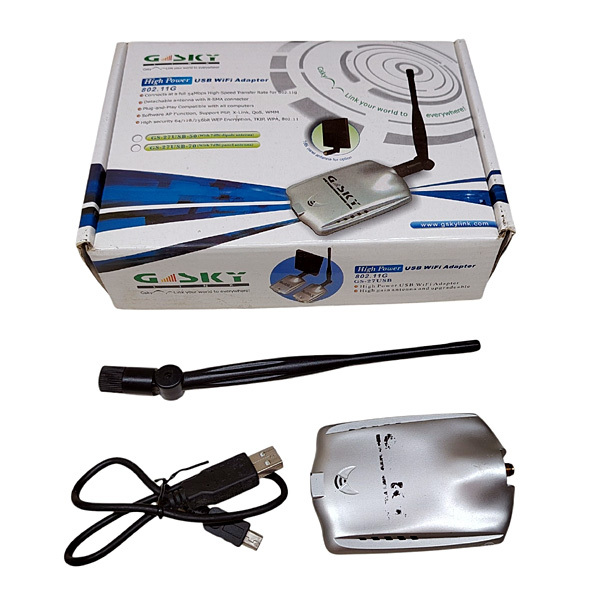 Used Gsky GS-27USB-50 Long Range High Power USB WiFi Adapter IEEE 802.11bg