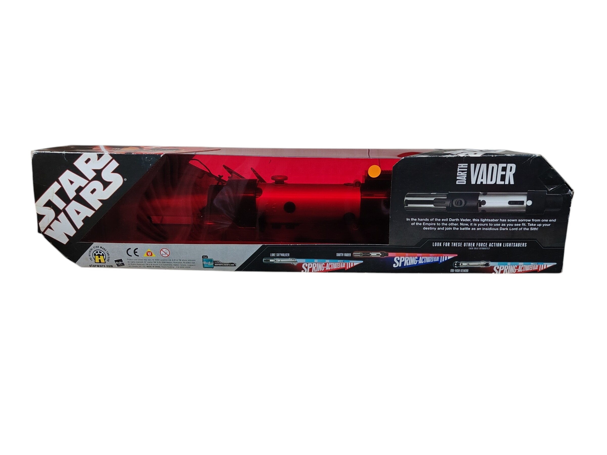 Star Wars Force Action Lightsaber Darth Vader Box Back