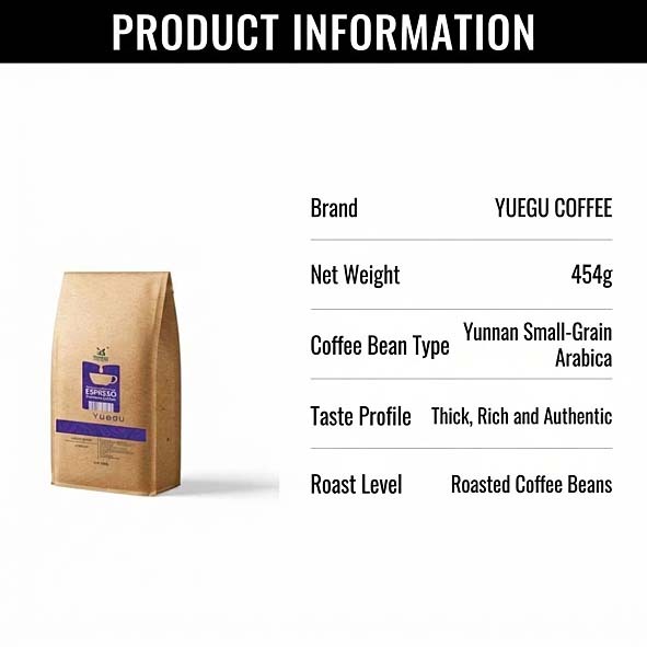 Italian Blend Yuegu Espresso Premium Arabica Coffee Beans Info