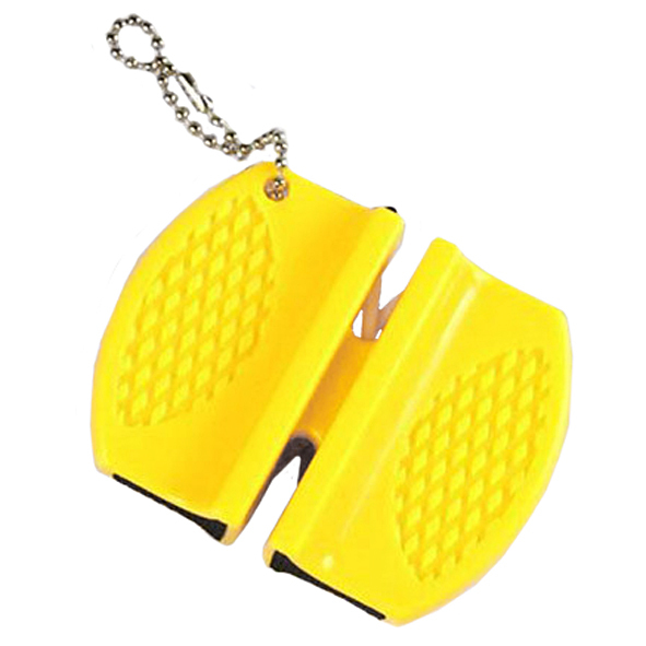 Tungsten & Ceramic Key Chain Knife Sharpener Yellow