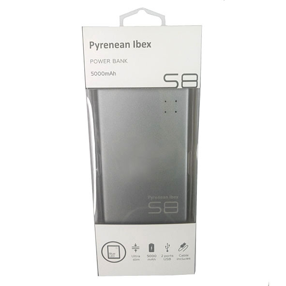 Pyrenean Ibex S8 Power Bank Box (Silver)