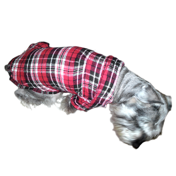 Dog Checked Shirt Back