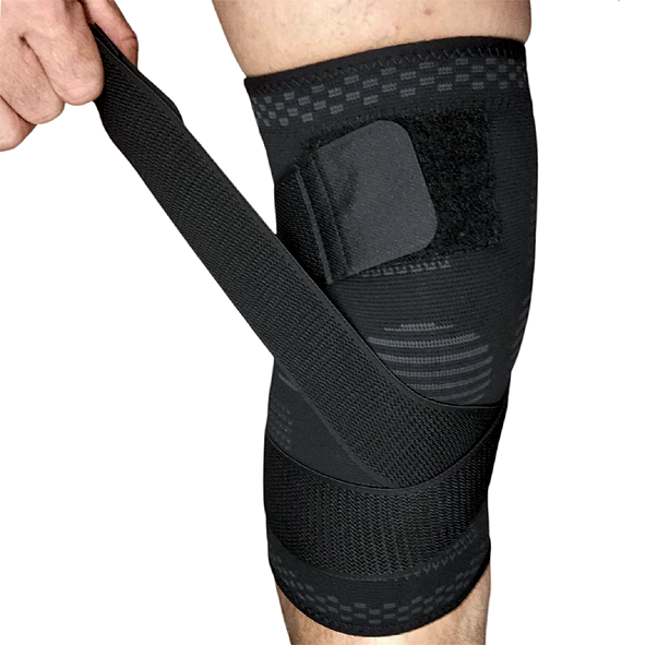 Compression Knee Sleeve With Strap Front