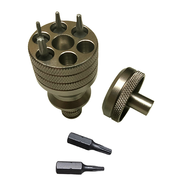 CRKT 6 Bit Screw Driver Knife Maintainence Tool Kit Open