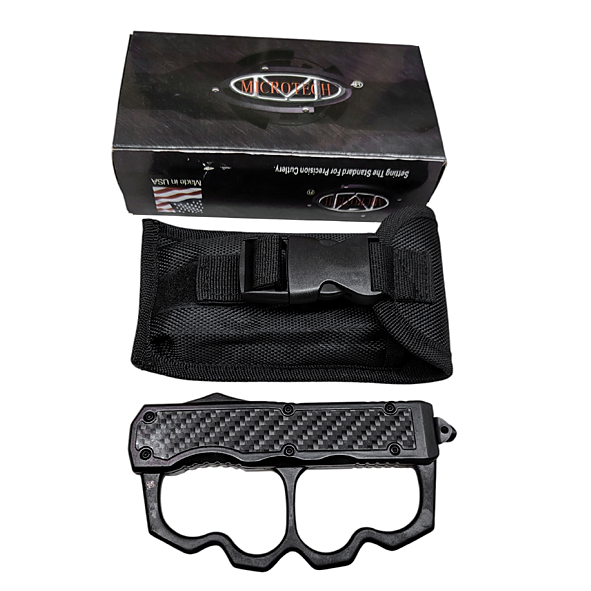 Microtech DE Knuckle OTF Knife Carbon Fiber Inlay Handle Set