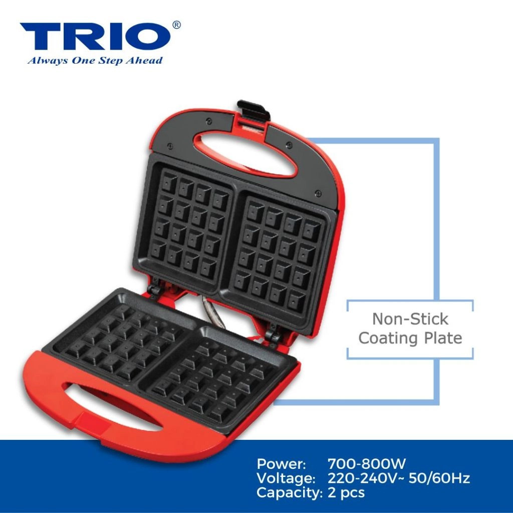 Trio Waffle Maker with Non-stick Coating TWM-9027 Specs