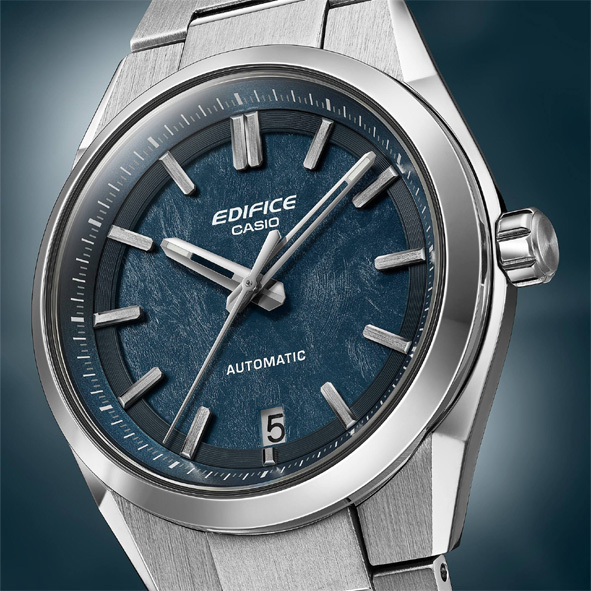 Casio Edifice Automatic Watch Blue EFK-100D-2A Close Up