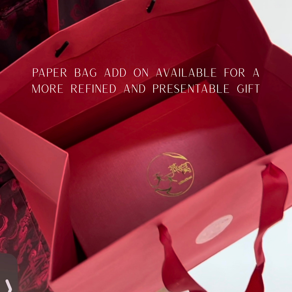 gift bag cny birdnest gift bag with gold sticker Red premium gift box and gift bag 礼袋燕窝礼盒袋子