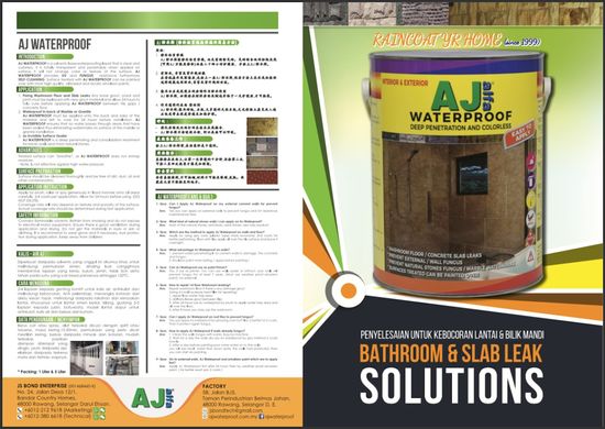 The Company With 20 Year Above Experience On House Waterproof Repairing Product | JS BOND (AJ WATERPROOF)