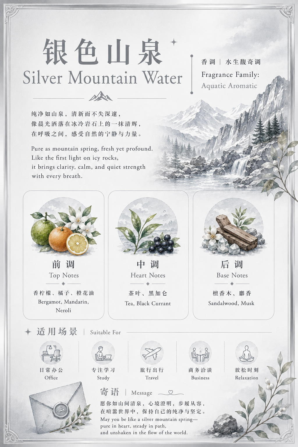 银色山泉