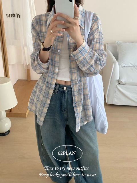 大格子襯衫-復古設計-女裝.jpg