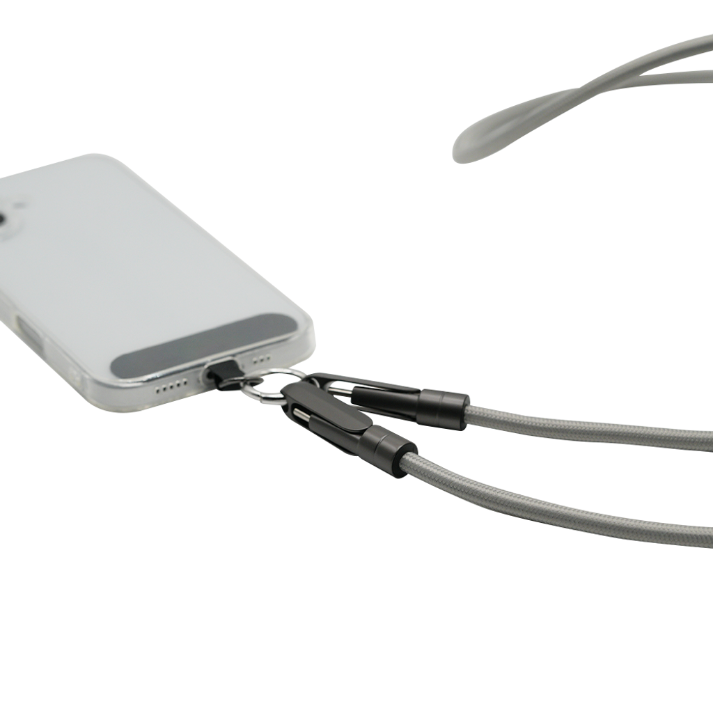 你最搖擺二合一充電手機繩_灰1