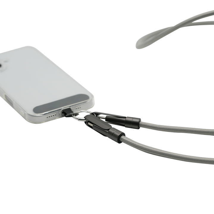 你最搖擺二合一充電手機繩_灰1