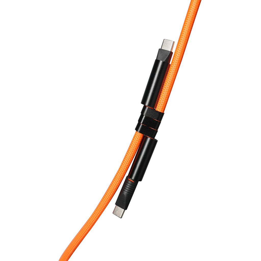 自由伸縮二合一充電手機繩_橙2