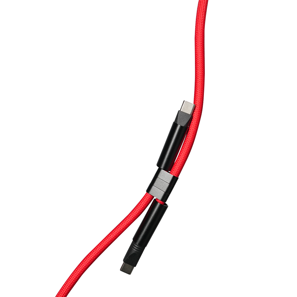 自由伸縮二合一充電手機繩_紅2