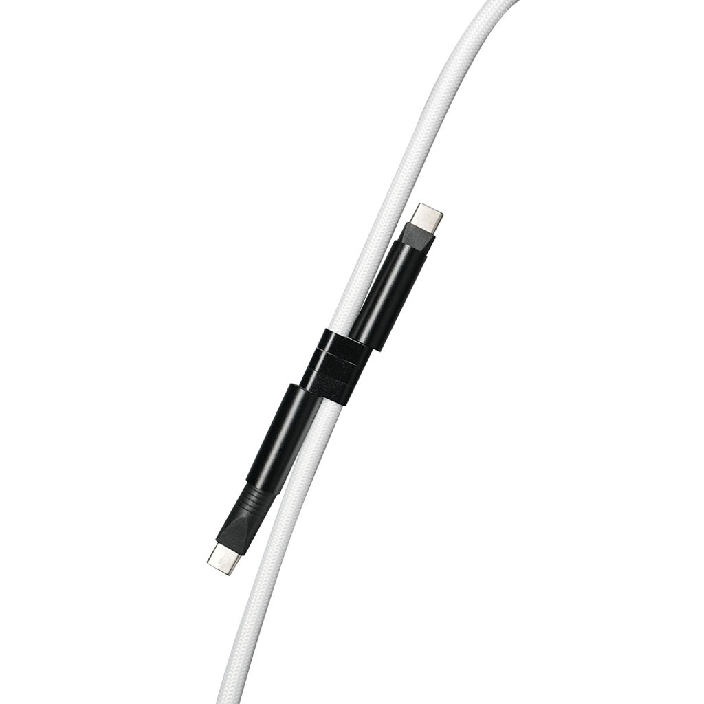 自由伸縮二合一充電手機繩_白2