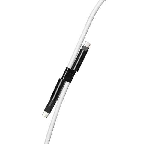 自由伸縮二合一充電手機繩_白2