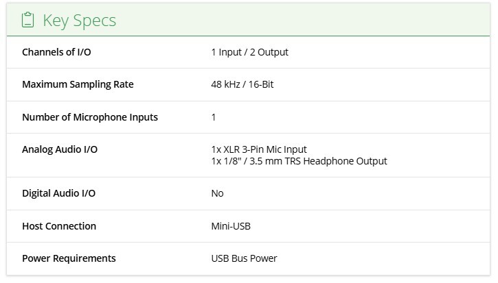 Polsen XLR-USB-48_Spec
