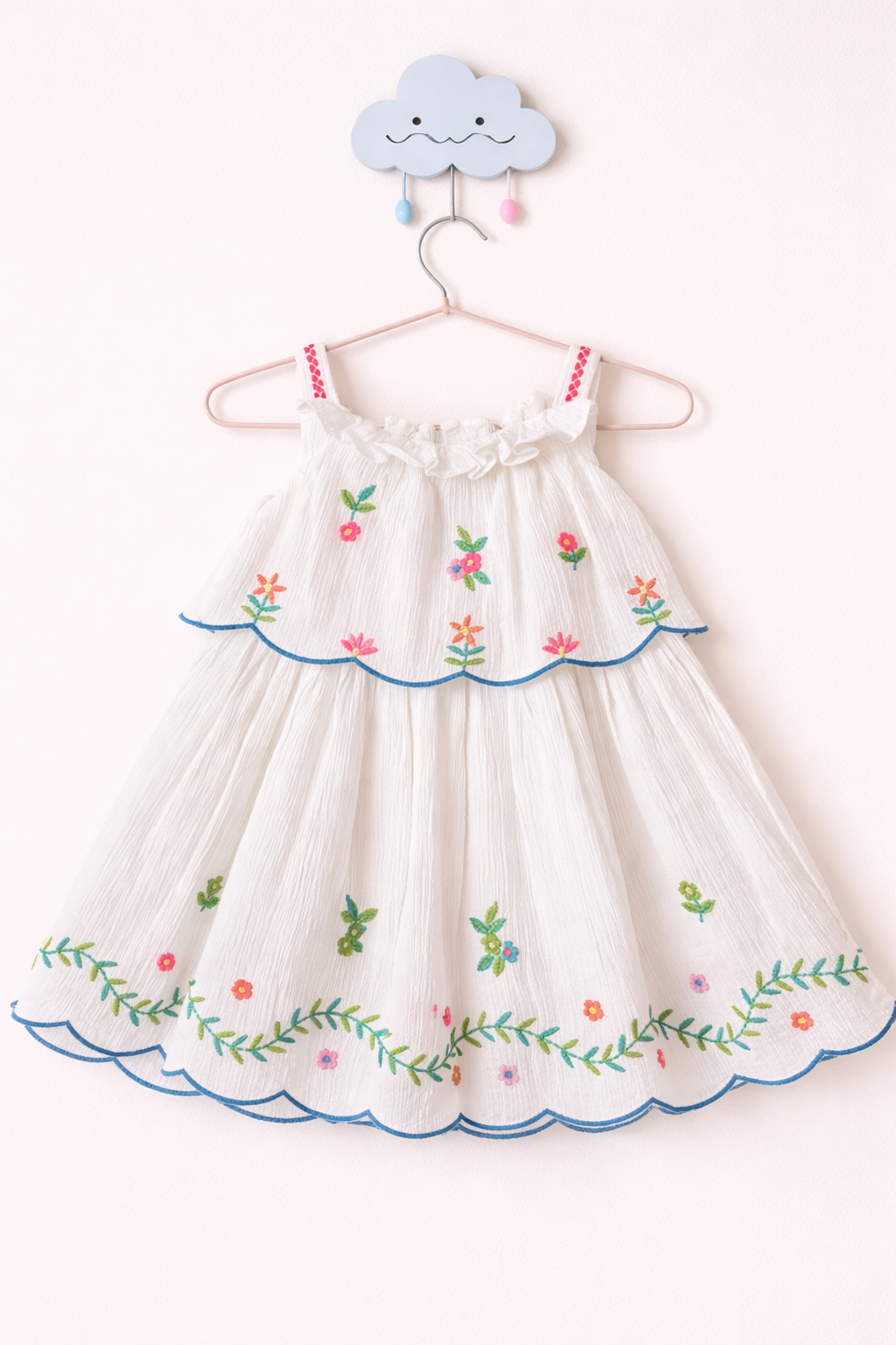 Whimsical sundress on cloud hook