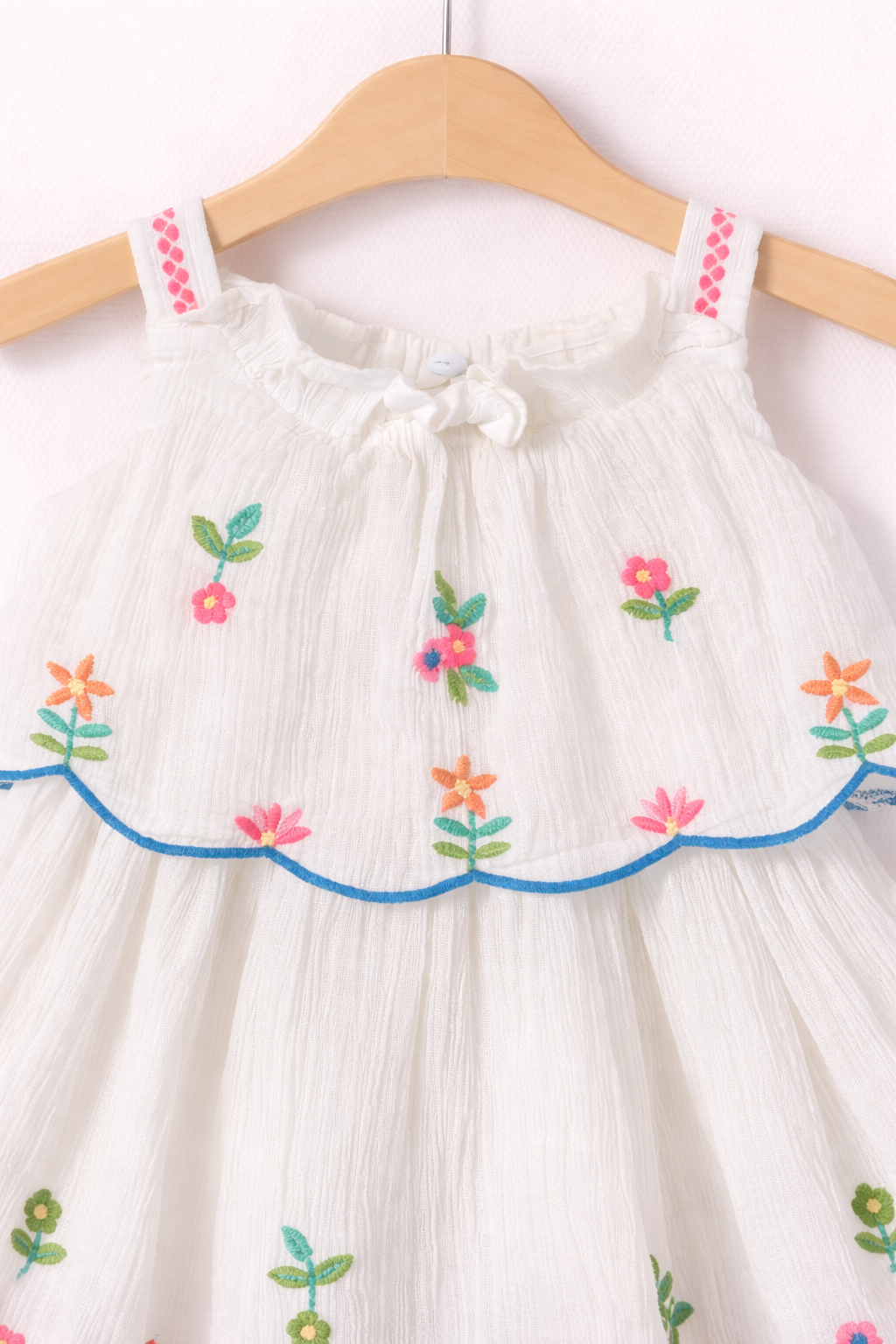 Delicate floral sundress with embroidery