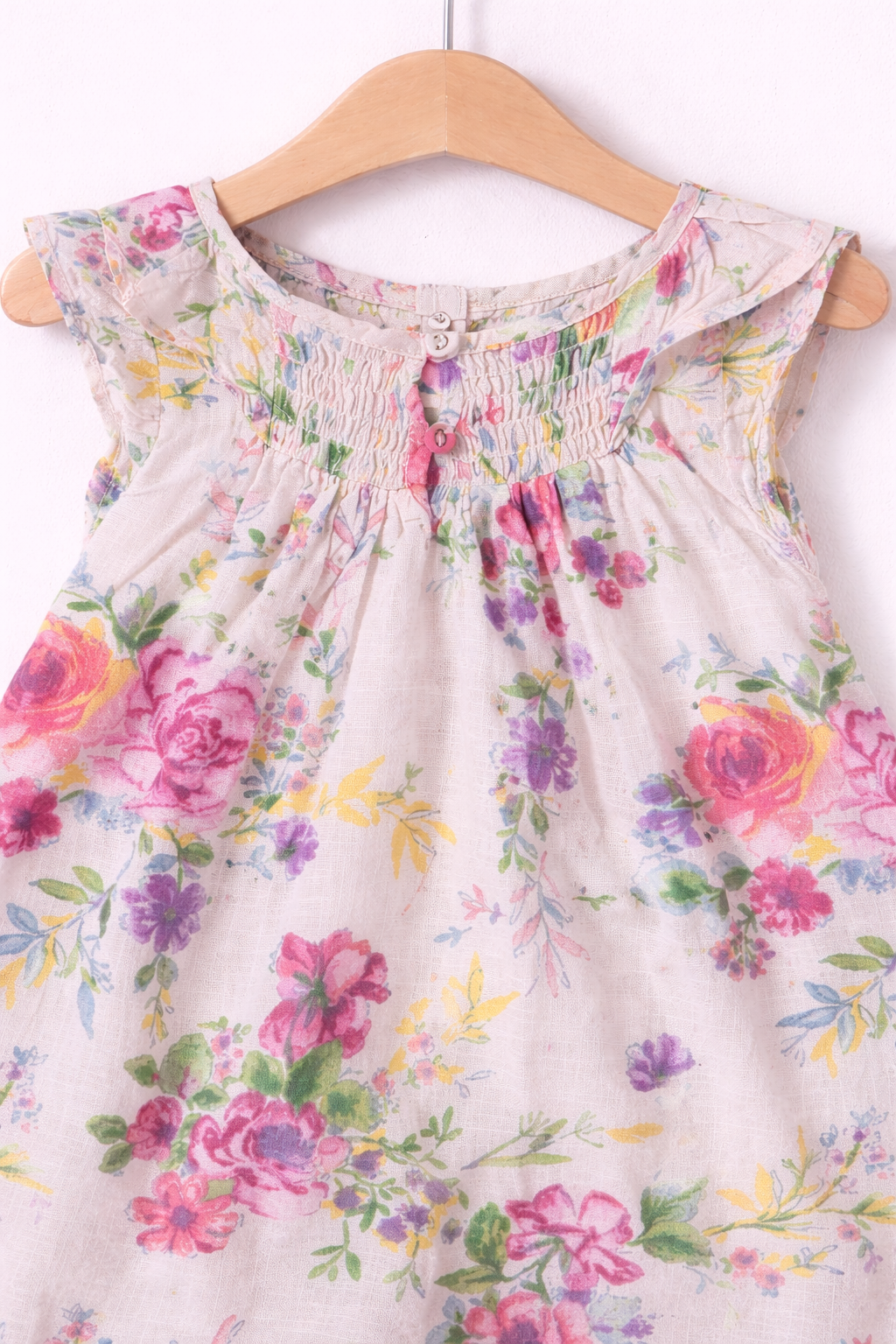 Delicate floral dress close-up