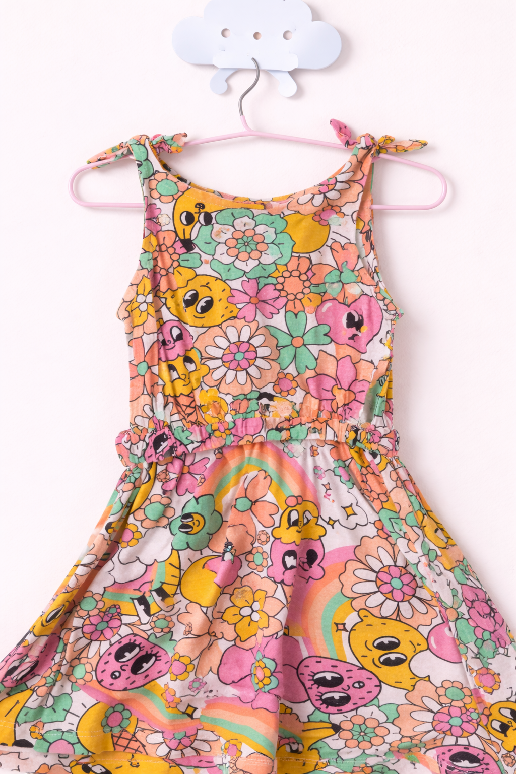 Colourful sundress on cloud hanger
