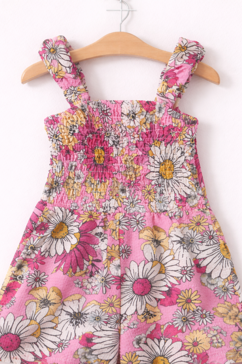 Floral sundress on wooden hanger (1)