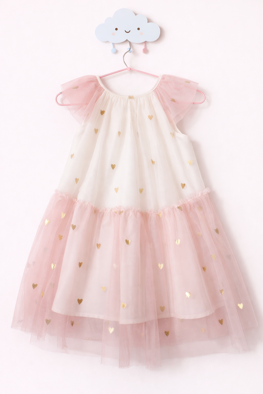 Pink dress on cloud hanger