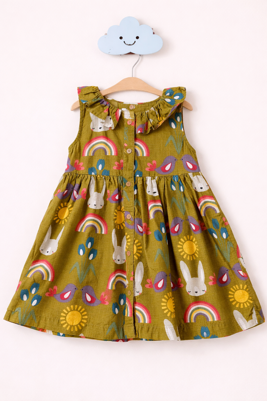 Whimsical sundress on cloud hook (1)