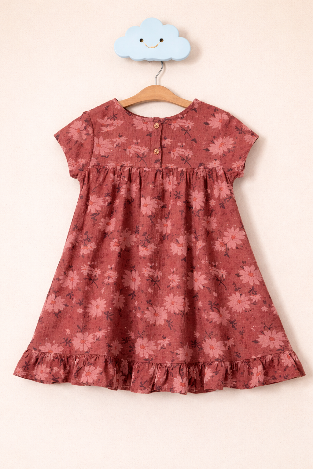 Delicate floral children's dress portrait