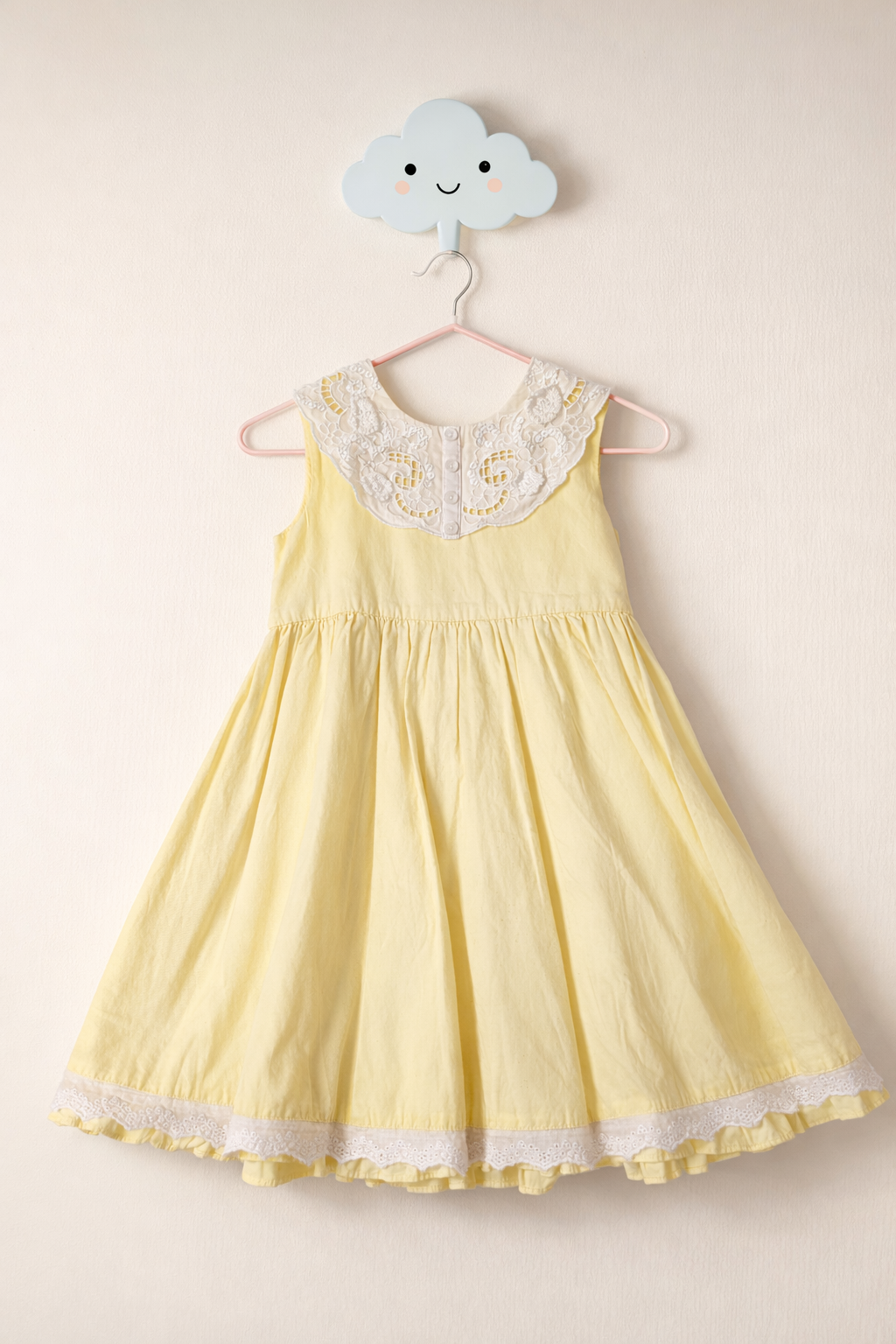 Yellow dress on cloud hook