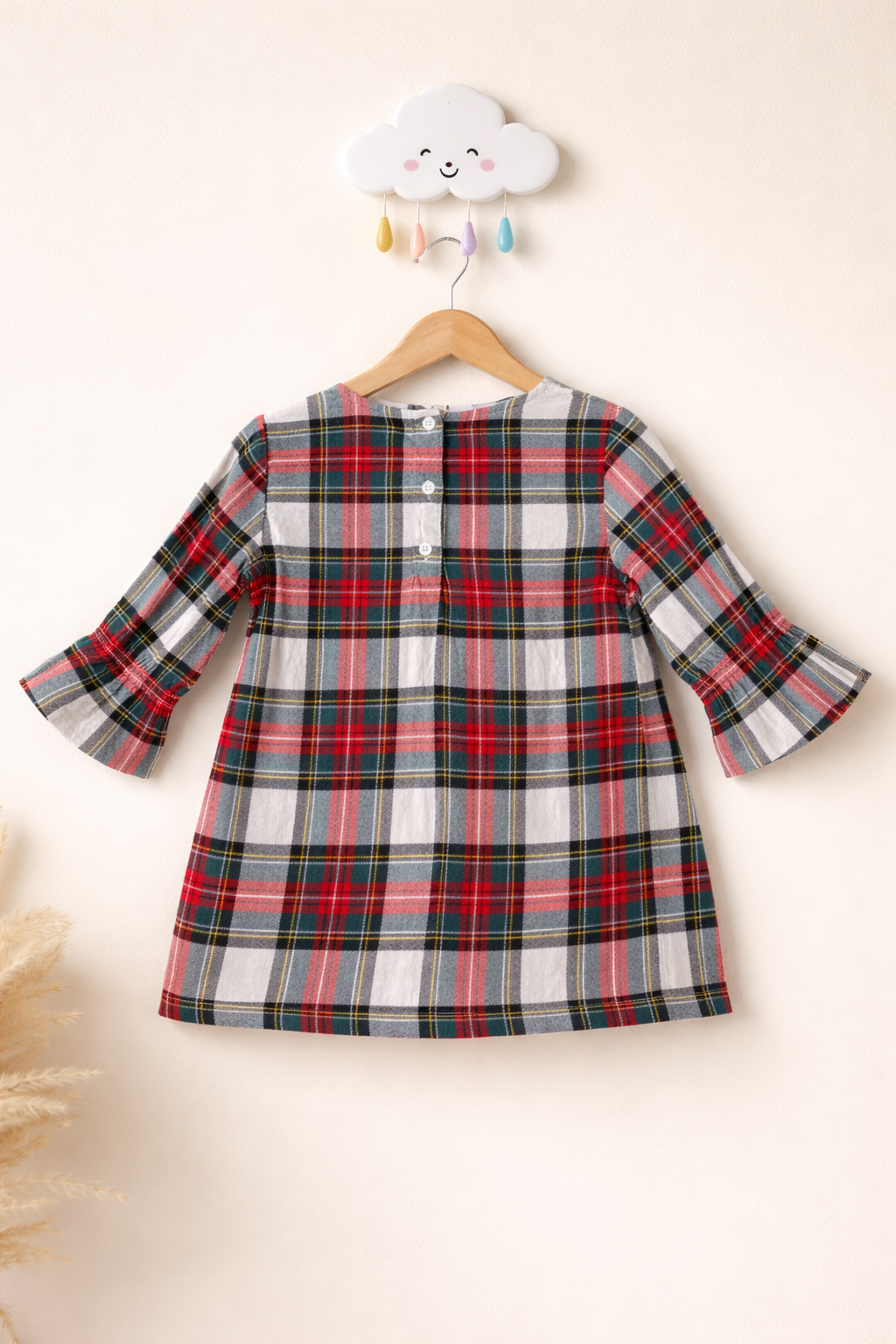 Plaid dress on cloud hook (1)