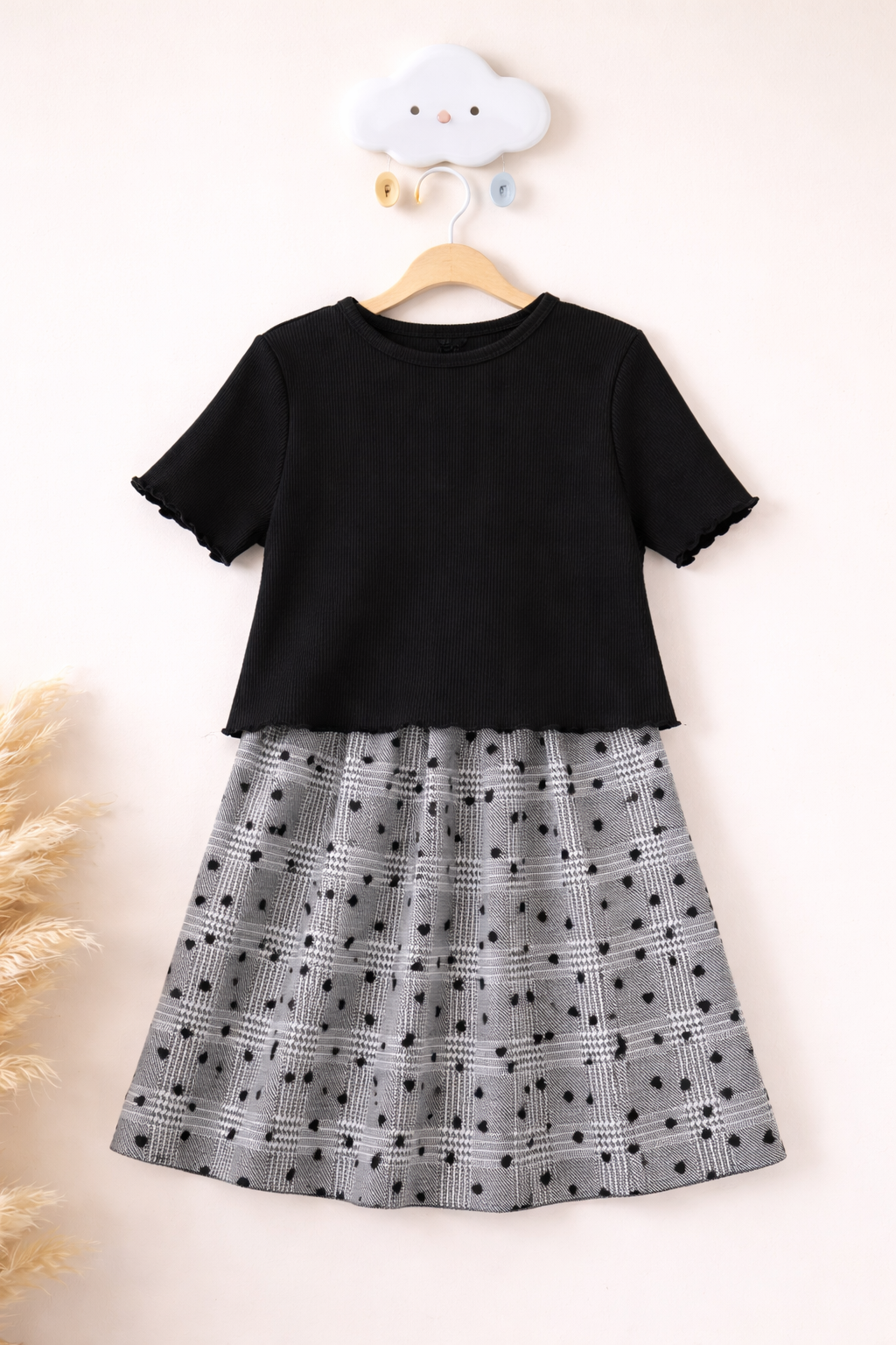 Girls' dress on cloud hook