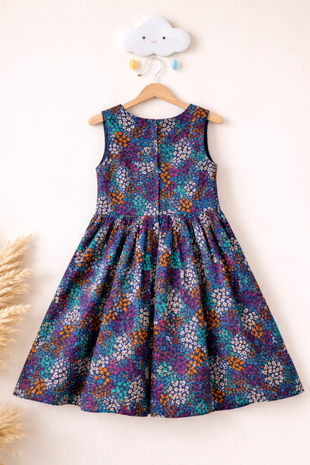 Floral girls’ dress on cloud hook
