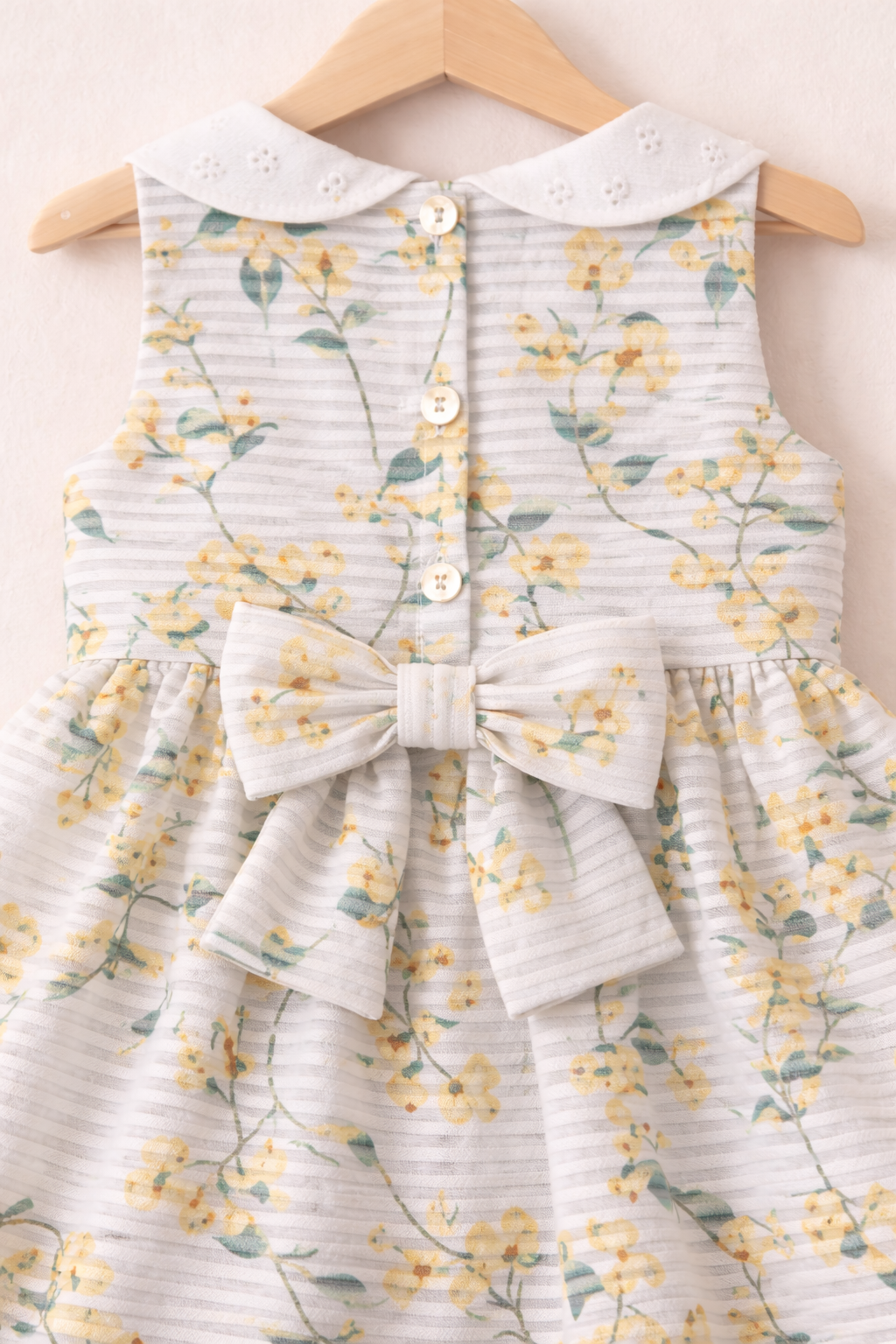 Delicate floral dress with bow