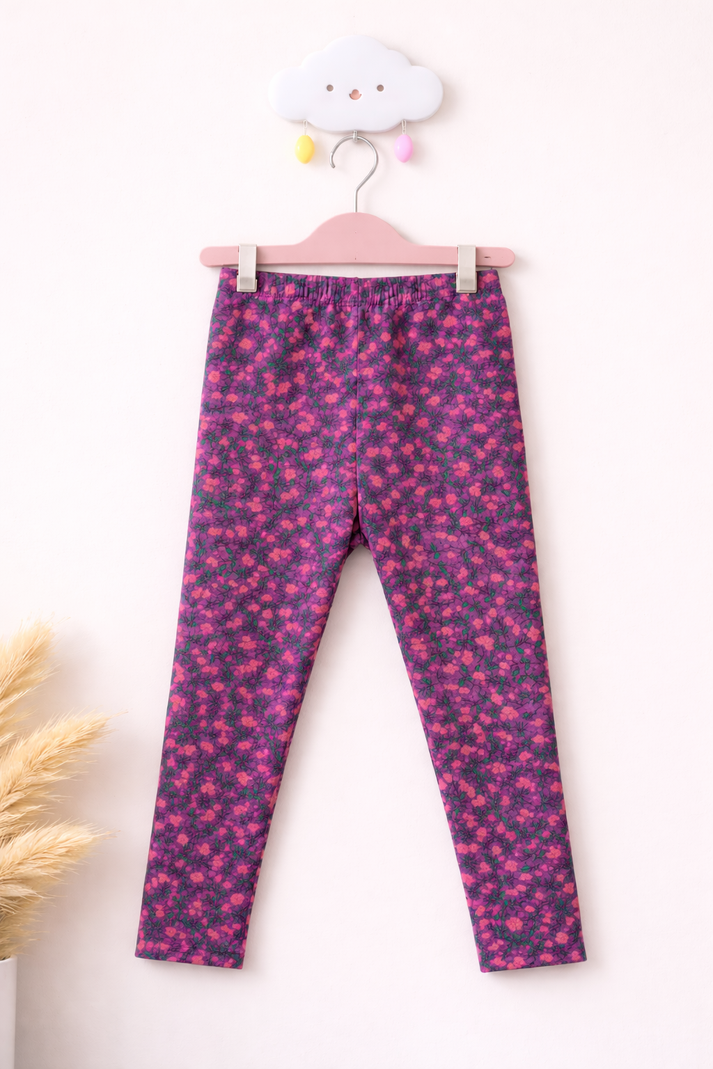 Floral leggings on a cloud hook
