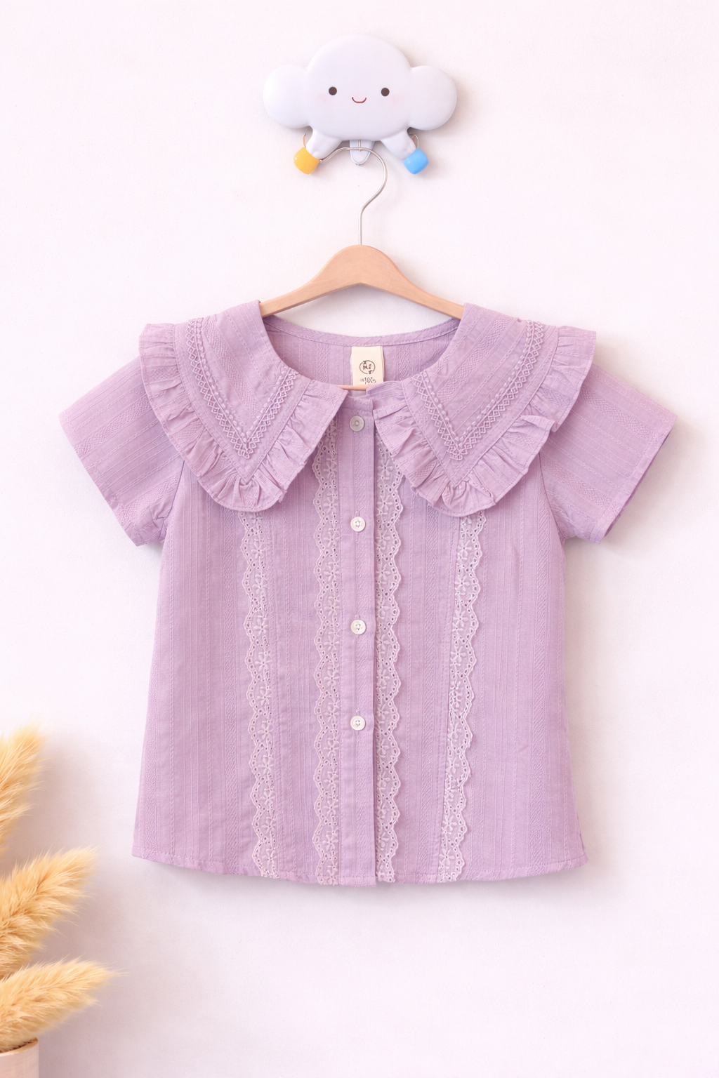 Lavender blouse on cloud hook