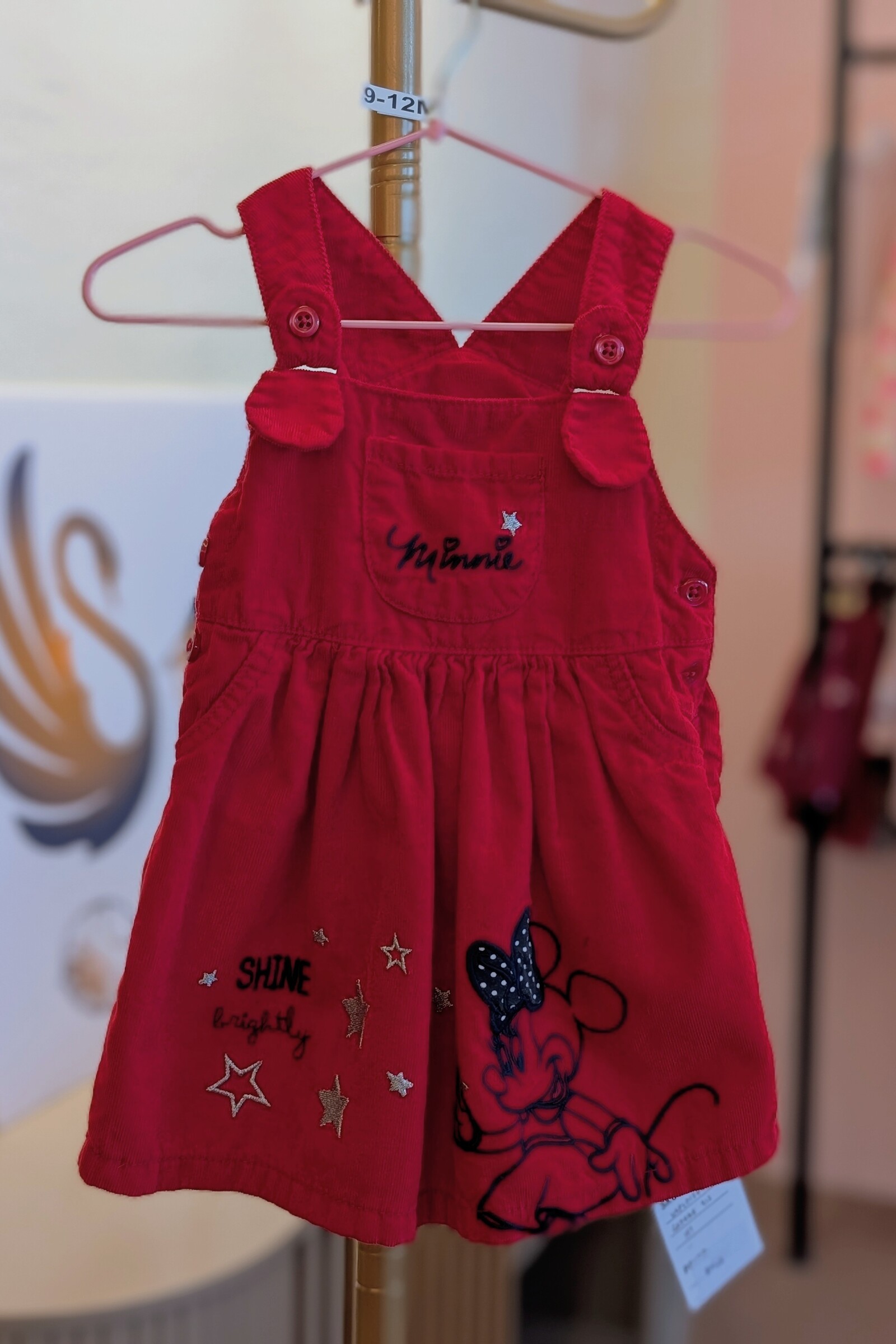 9-12M GEORGE RED MINNIE CORDUROY DUNGAREE – STILLCANTIK