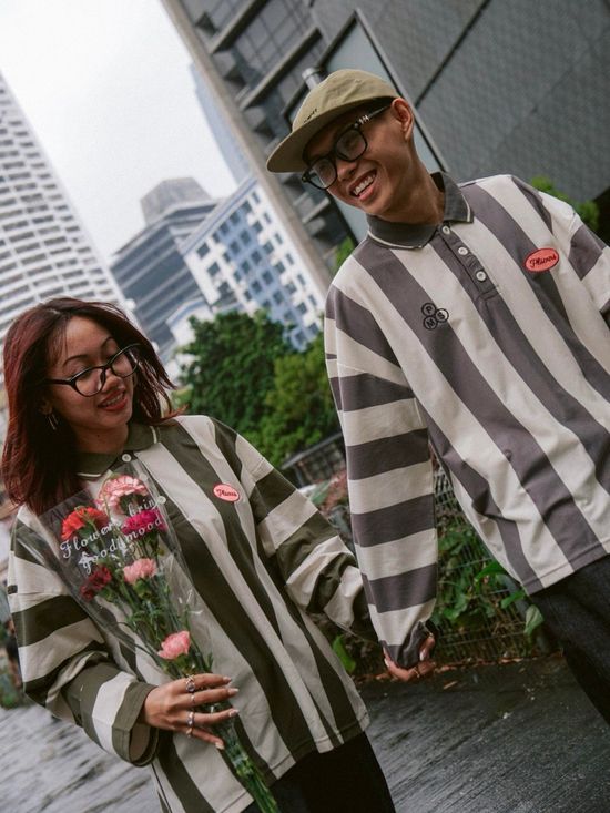 PLSMNS POLO STRIPE LONG SLEEVE | PLUSMINUS 