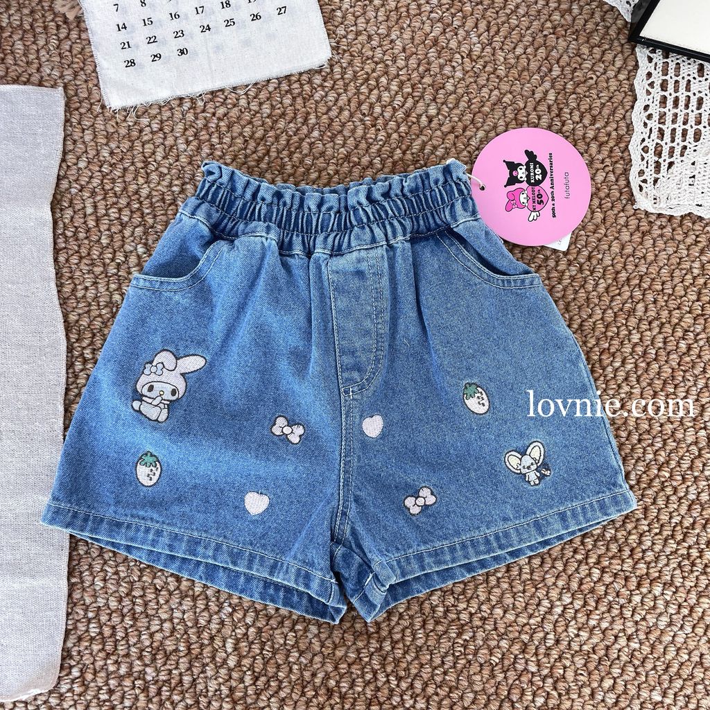 L8854_29 Sanrio Kuromi/Melody Baby Girl Jeans Short 三丽欧