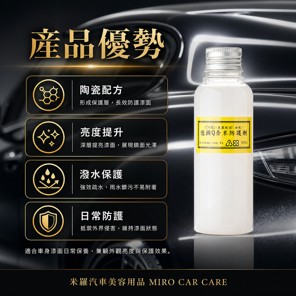 Q-GLYM Q奈米防護劑 100ml_產品優勢