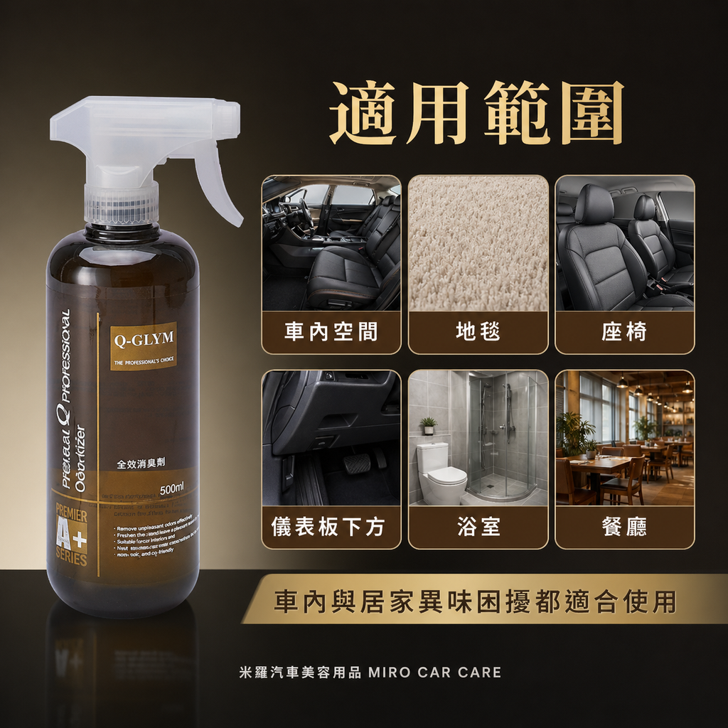Q-GLYM 生化除臭劑 500ml_適用範圍